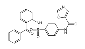 N-[4-[(2-benzoylphenyl)sulfamoyl]phenyl]-1,3-oxazole-5-carboxamide结构式