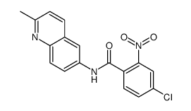 4-氯-n-(2-甲基-6-喹啉)-2-硝基苯甲酰胺结构式