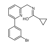 N-[[6-(3-bromophenyl)pyridin-2-yl]methyl]cyclopropanecarboxamide Structure