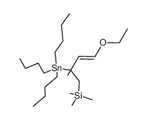 (E)-3-tributylstannyl-1-ethoxy-3-(trimethylsilylmethyl)but-1-ene结构式