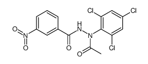 N-acetyl-N'-(3-nitro-benzoyl)-N-(2,4,6-trichloro-phenyl)-hydrazine Structure