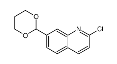 Quinoline, 2-chloro-7-(1,3-dioxan-2-yl)- (9CI)结构式