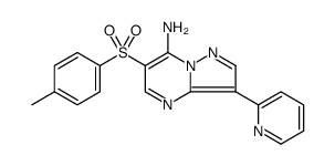 Pyrazolo[1,5-a]pyrimidin-7-amine, 6-[(4-methylphenyl)sulfonyl]-3-(2-pyridinyl)结构式