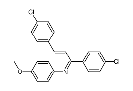 N-[1,3-bis-(4-chloro-phenyl)-allyliden]-p-anisidine结构式