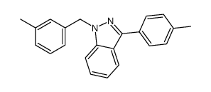 3-(4-methylphenyl)-1-[(3-methylphenyl)methyl]indazole结构式