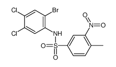 N-(2-bromo-4,5-dichlorophenyl)-4-methyl-3-nitrobenzenesulfonamide结构式