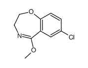 7-氯-2,3-二氢-5-甲氧基苯并[f][1,4]噁氮杂卓结构式