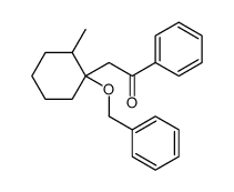 2-(2-methyl-1-phenylmethoxycyclohexyl)-1-phenylethanone Structure