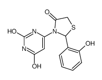 3-(2,6-Dihydroxy-pyrimidin-4-yl)-2-(2-hydroxy-phenyl)-thiazolidin-4-one Structure