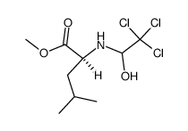 (S)-4-Methyl-2-(2,2,2-trichloro-1-hydroxy-ethylamino)-pentanoic acid methyl ester结构式