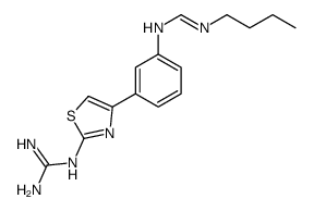 N'-butyl-N-[3-[2-(diaminomethylideneamino)-1,3-thiazol-4-yl]phenyl]methanimidamide结构式