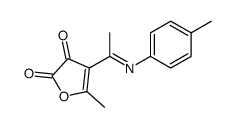 5-methyl-4-[C-methyl-N-(4-methylphenyl)carbonimidoyl]furan-2,3-dione Structure