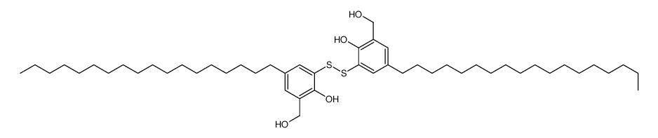 2-[[2-hydroxy-3-(hydroxymethyl)-5-octadecylphenyl]disulfanyl]-6-(hydroxymethyl)-4-octadecylphenol Structure