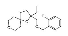 2-ethyl-2-[(2-fluorophenyl)methoxymethyl]-1,8-dioxaspiro[4.5]decane Structure