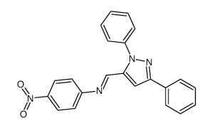 1-(2,5-diphenylpyrazol-3-yl)-N-(4-nitrophenyl)methanimine结构式