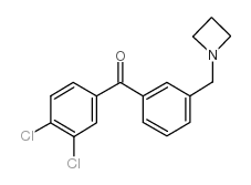 3'-AZETIDINOMETHYL-3,4-DICHLOROBENZOPHENONE结构式