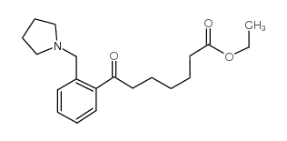 ETHYL 7-OXO-7-[2-(PYRROLIDINOMETHYL)PHENYL]HEPTANOATE Structure