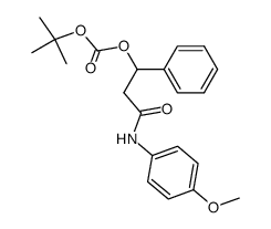 tert-butyl 3-(4-methoxyphenylamino)-3-oxo-1-phenylpropyl carbonate结构式