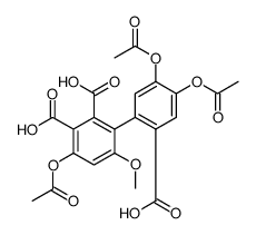 [1,1'-Biphenyl]-2,2',3-tricarboxylic acid, 4,4',5'-tris(acetyloxy)-6-methoxy结构式