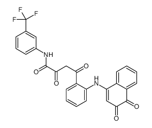 4-[2-[(3,4-dioxonaphthalen-1-yl)amino]phenyl]-2,4-dioxo-N-[3-(trifluoromethyl)phenyl]butanamide Structure