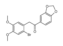 1-(1,3-benzodioxol-5-yl)-2-(2-bromo-4,5-dimethoxyphenyl)ethanone结构式