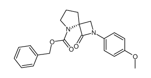 (4R)-5-benzyloxycarbonyl-2-(4-methoxyphenyl)-2,5-diazaspiro[3,4]octan-1-one结构式