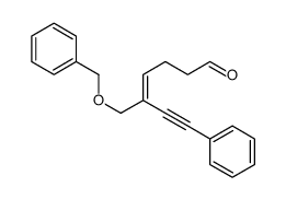 7-phenyl-5-(phenylmethoxymethyl)hept-4-en-6-ynal Structure