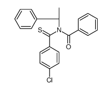 N-(4-chlorobenzenecarbothioyl)-N-[(1R)-1-phenylethyl]benzamide结构式