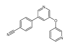 4-(5-pyridin-3-yloxypyridin-3-yl)benzonitrile结构式