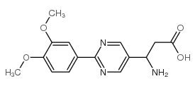 3-amino-3-[2-(3,4-dimethoxyphenyl)pyrimidin-5-yl]propanoic acid Structure