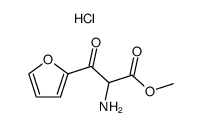 2-Furanpropanoic acid, a-amino-b-oxo-, Methyl ester, hydrochloride Structure