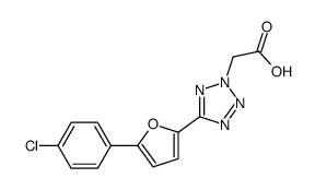 2-[5-[5-(4-chlorophenyl)furan-2-yl]tetrazol-2-yl]acetic acid结构式
