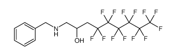 2-Nonanol, 4,4,5,5,6,6,7,7,8,8,9,9,9-tridecafluoro-1-[(phenylmethyl)amino]结构式