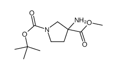 1-O-tert-butyl 3-O-methyl 3-aminopyrrolidine-1,3-dicarboxylate Structure