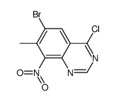 6-bromo-4-chloro-7-methyl-8-nitroquinazoline Structure