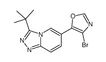 4-bromo-5-(3-tert-butyl-[1,2,4]triazolo[4,3-a]pyridin-6-yl)-1,3-oxazole结构式