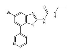 1-(5-bromo-7-(pyridine-3-yl)benzo[d]thiazol-2-yl)-3-ethylurea结构式