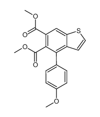 dimethyl 4-(4-methoxyphenyl)benzothiophene-5,6-dicarboxylate结构式