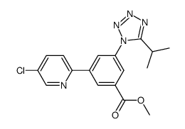 3-(5-chloropyridin-2-yl)-5-(5-isopropyltetrazol-1-yl)benzoic acid methyl ester结构式