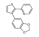 2-(3-benzo[1,3]dioxol-5-yl-thiophen-2-yl)-pyridine结构式