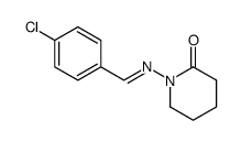 1-(4-chloro-benzylidenamino)-piperidin-2-one结构式