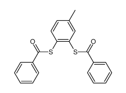 3,4-bis-benzoylmercapto-toluene Structure