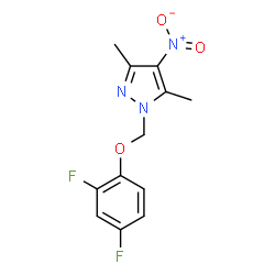 1-(2,4-DIFLUORO-PHENOXYMETHYL)-3,5-DIMETHYL-4-NITRO-1H-PYRAZOLE Structure