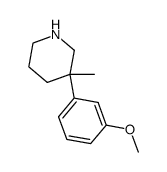 3-methyl-3-(m-methoxyphenyl)piperidine结构式