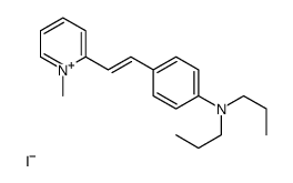 4-[2-(1-methylpyridin-1-ium-2-yl)ethenyl]-N,N-dipropylaniline,iodide Structure