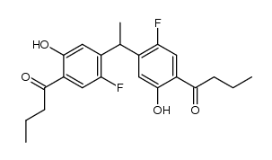 bis (butyryl-4 fluoro-2 hydroxy-5 phenyl)-1,1 ethane Structure
