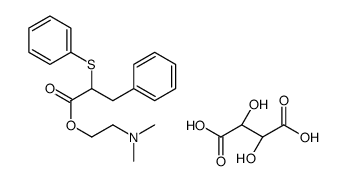 (2R,3R)-2,3-dihydroxybutanedioic acid,2-(dimethylamino)ethyl 3-phenyl-2-phenylsulfanylpropanoate Structure