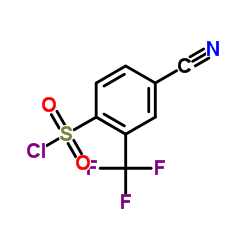 4-Cyano-3-(trifluoromethyl)benzenesulfonyl Chloride结构式