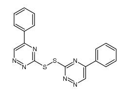 5,5'-diphenyl-3,3'-disulfanediyl-bis-[1,2,4]triazine结构式