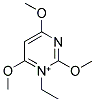 1-ETHYL-2,4,6-TRIMETHOXYPYRIMIDIN-1-IUM结构式